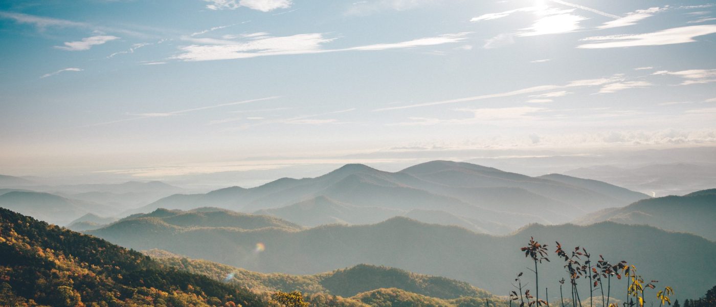 Blue sky and mountains