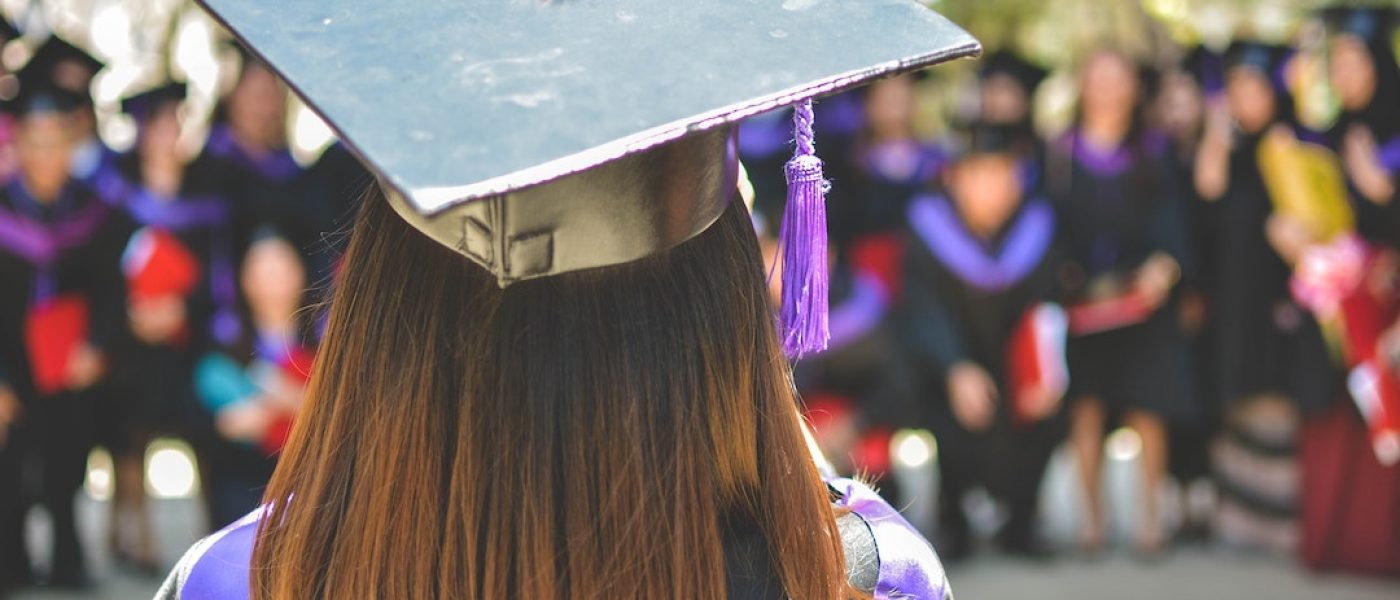 students at graduation