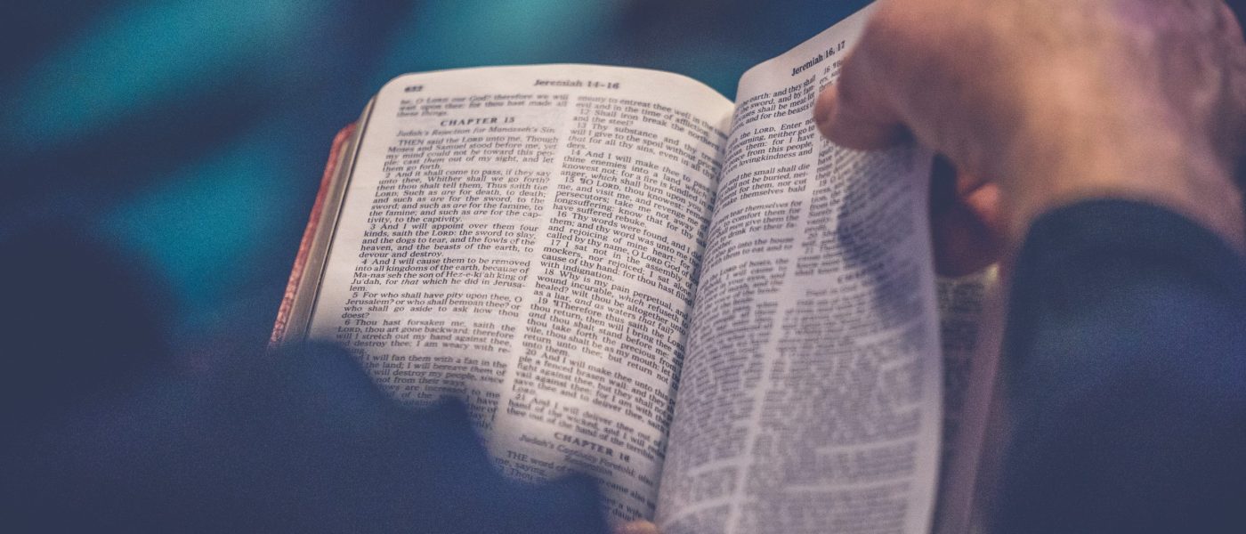 Man reading Bible